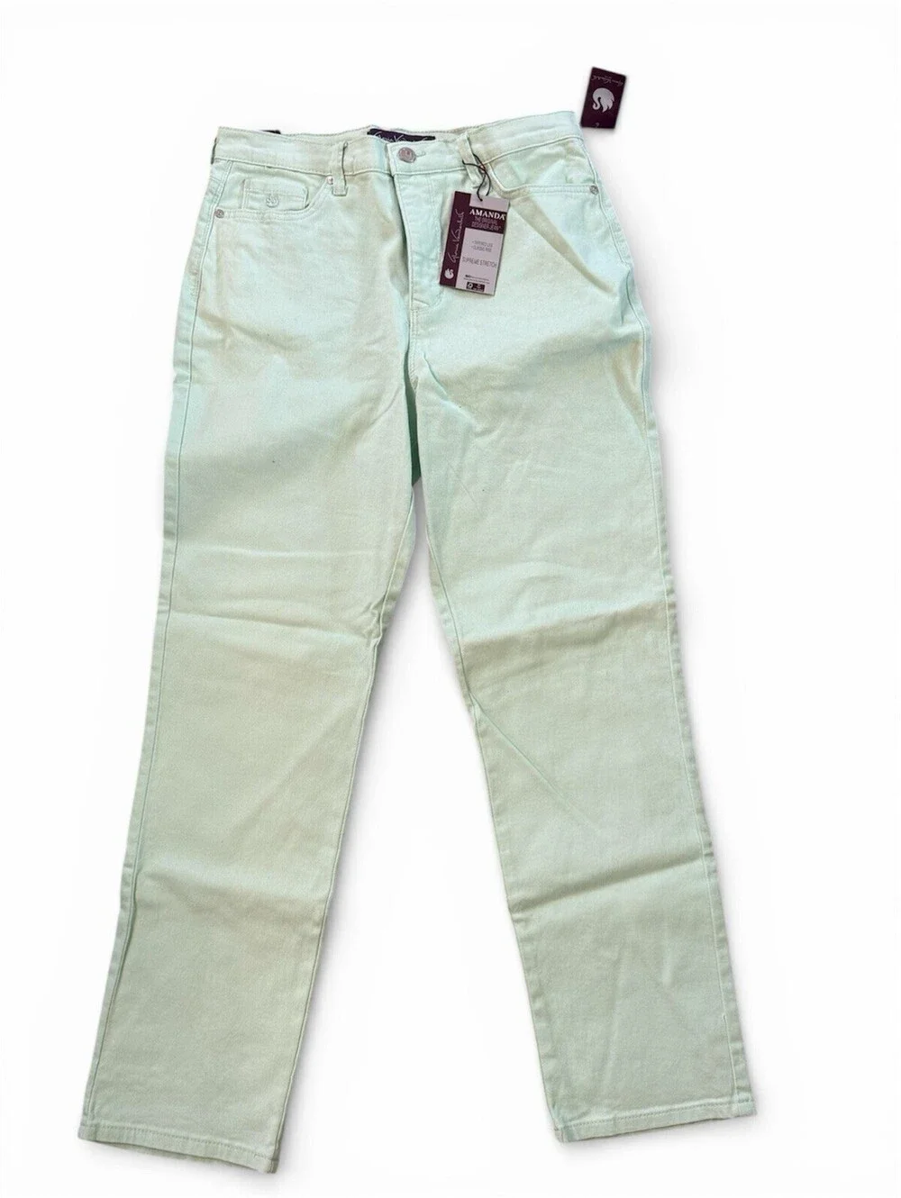 Gloria Vanderbilt Women’s Amanda Classic High rise Tapered Jeans Jade Size 12